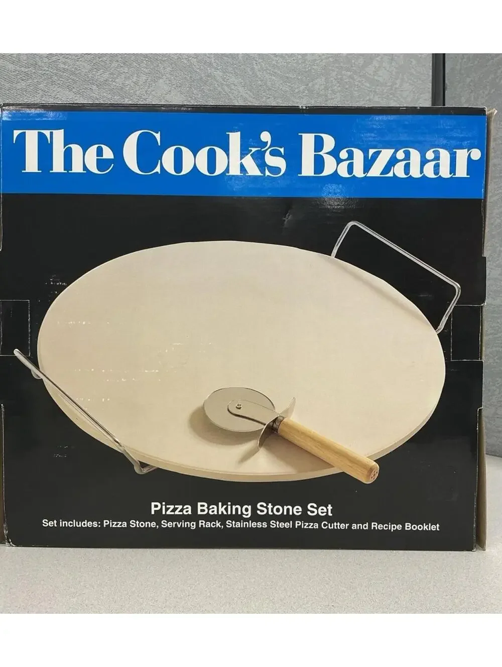 Pizza baking stone set